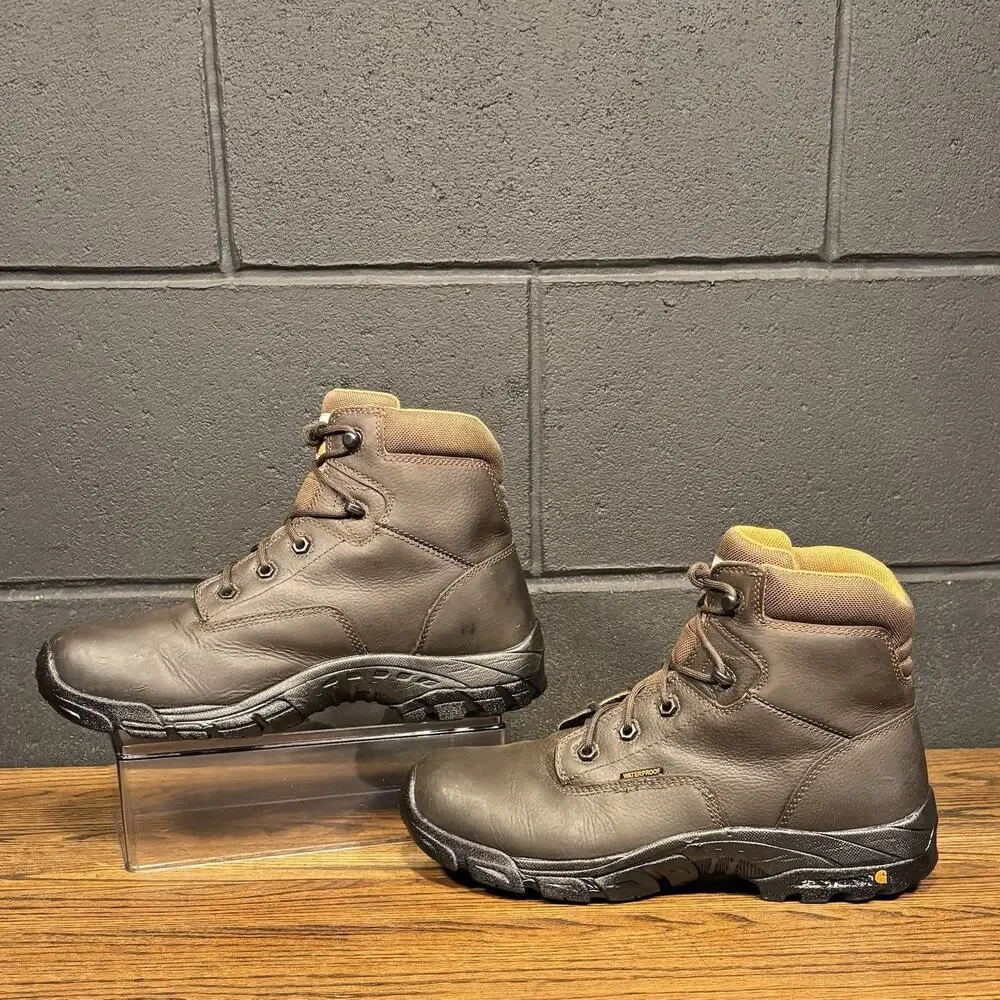 Carhartt CH347 Brown Leather Hiking Work Boots Waterproof Men’s 10